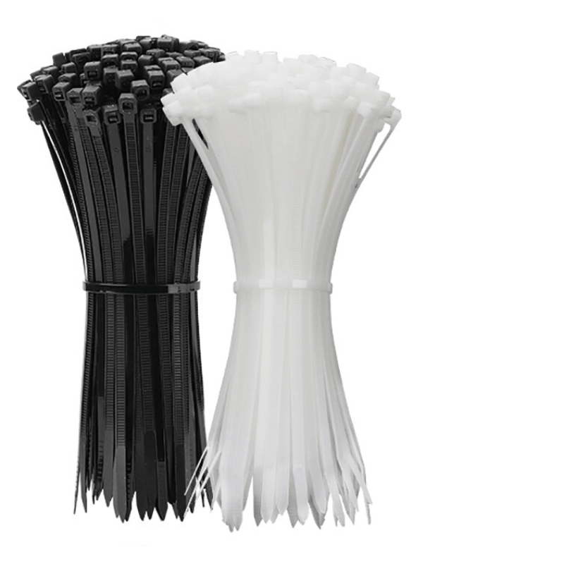 60 - 500mm Length Cable Ties Nylon Zip Tie Self - locking Best Quality White/Black - HomeDIYer