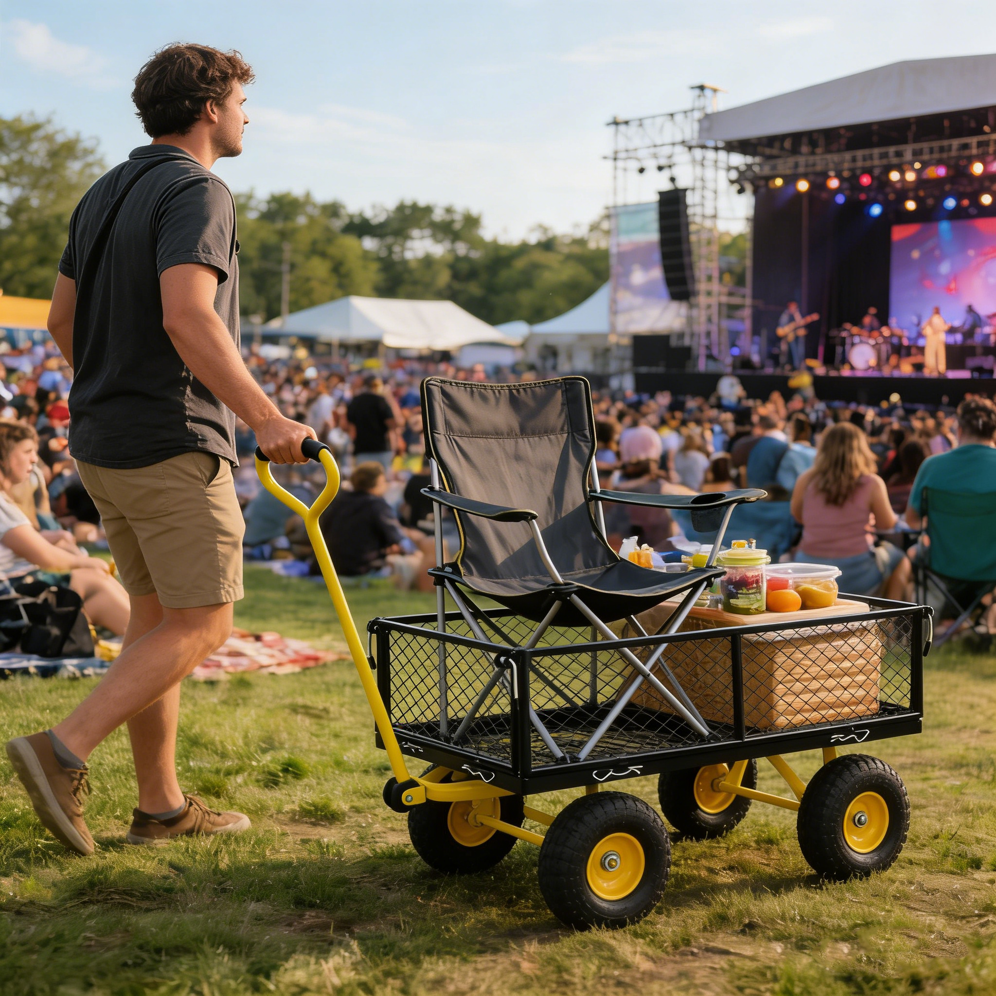 Wagon Cart Garden cart trucks make it easier to transport firewood