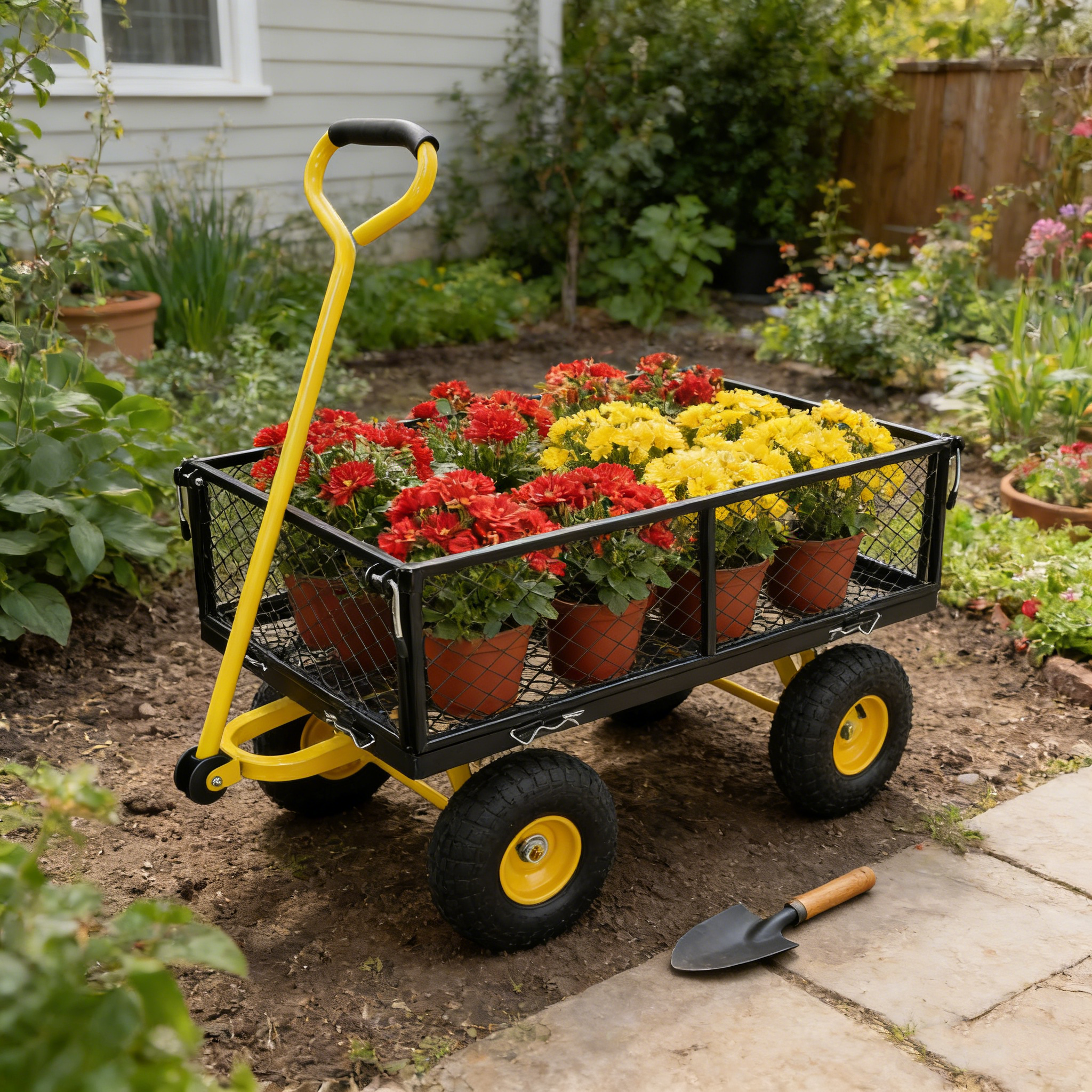 Wagon Cart Garden cart trucks make it easier to transport firewood