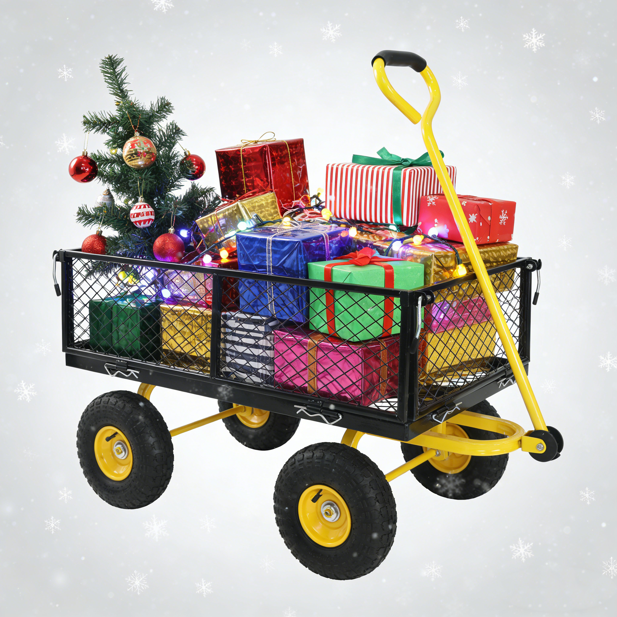 Wagon Cart Garden cart trucks make it easier to transport firewood