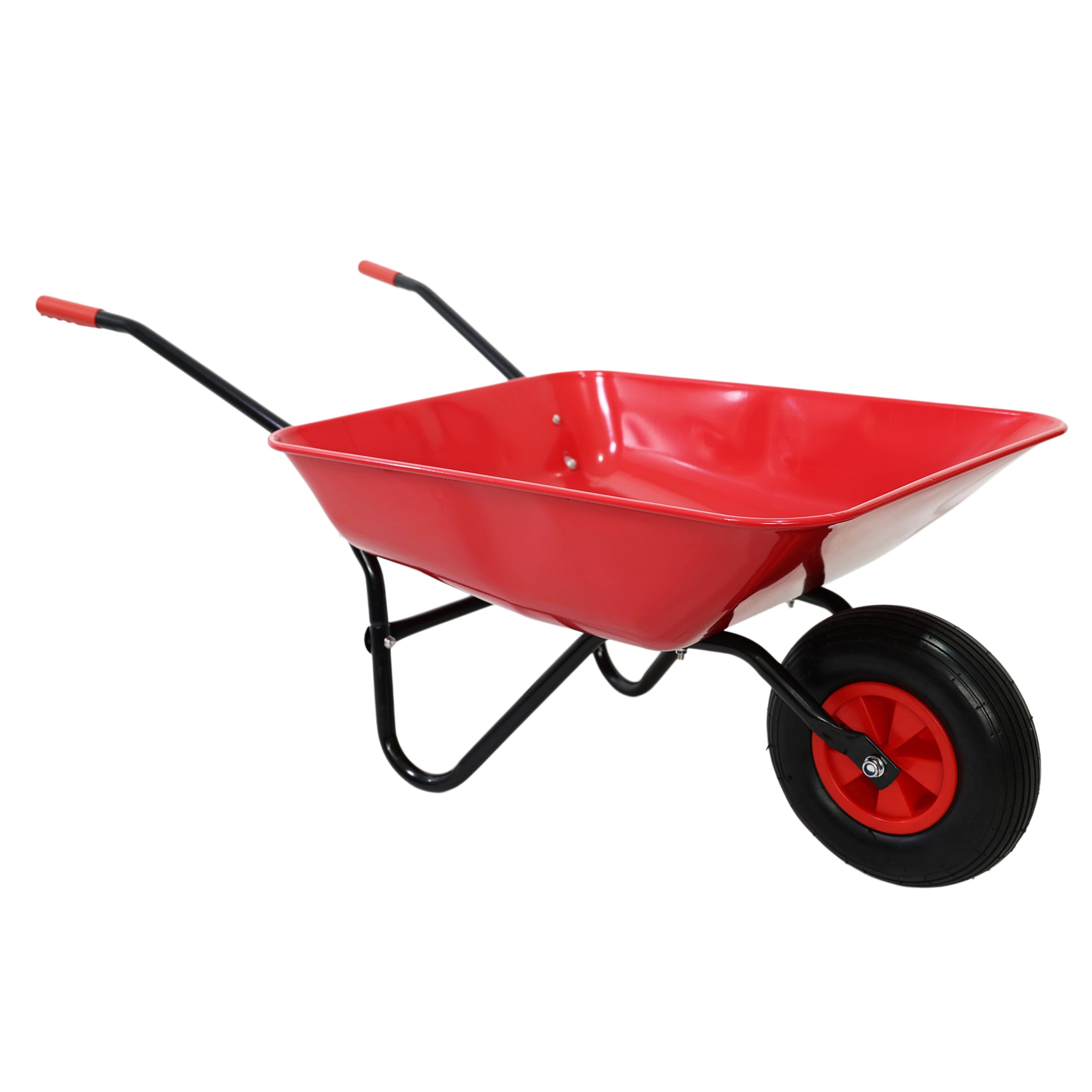 Steel TRAY wheel barrow trolley for red garden 12 inch pneumatic wheel