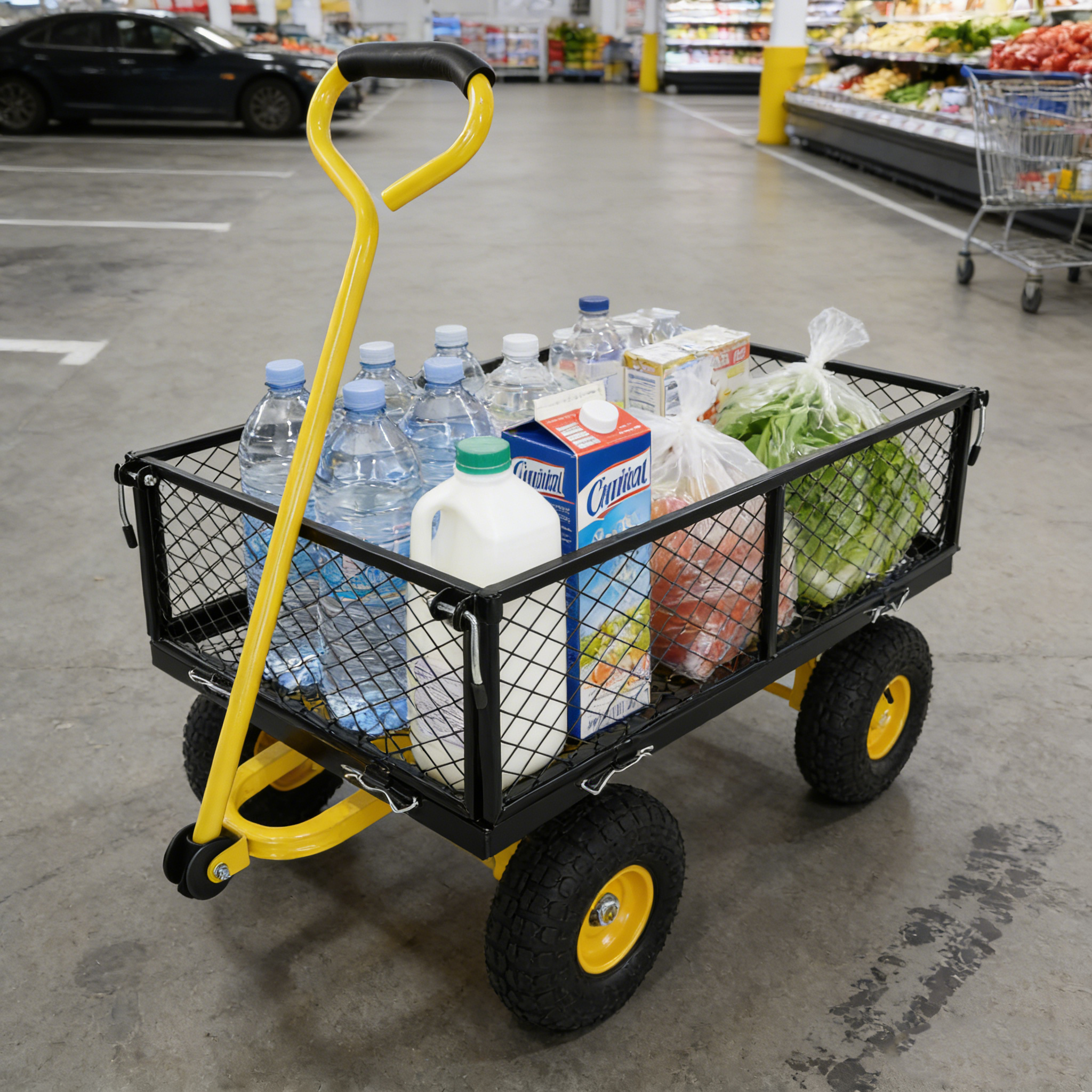Wagon Cart Garden cart trucks make it easier to transport firewood
