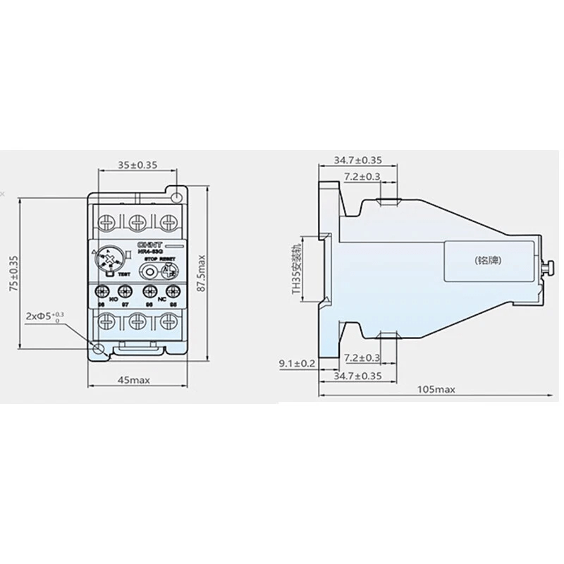 NR4 - 63G Thermal Overload Relay Range 1 - 63Amp For 3 Phase Motor Protector NO/NC - HomeDIYer