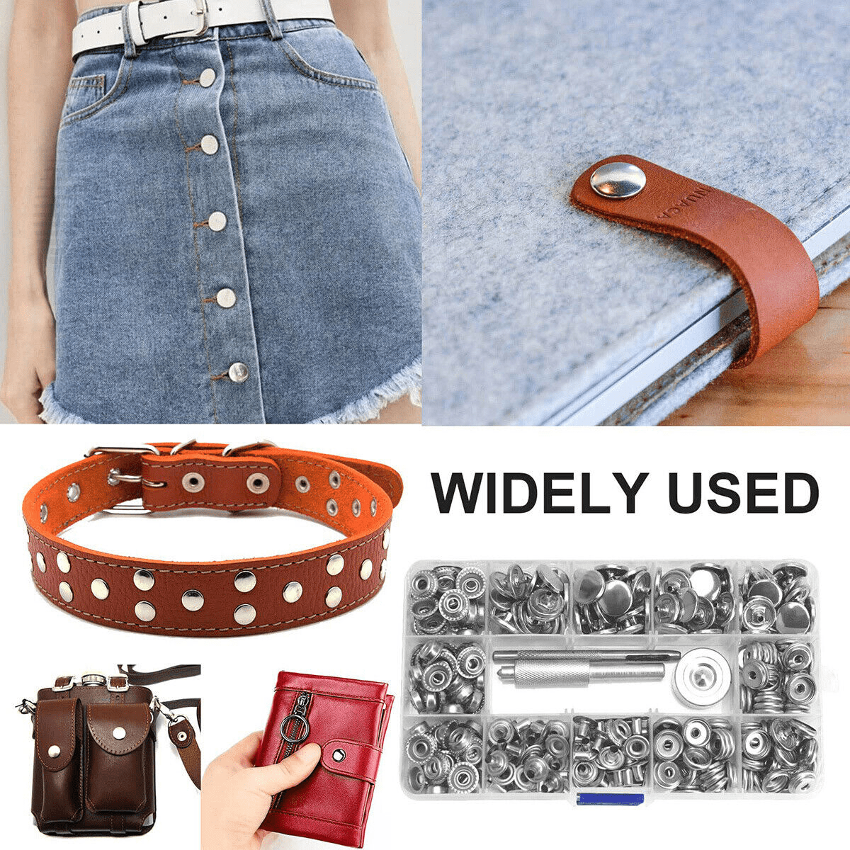 Canvas Snaps Kit, Fastener Screw Snaps for Furniture Canvas Marine Grade Boat Cover Snap Button Kit with Setting Tool - HomeDIYer