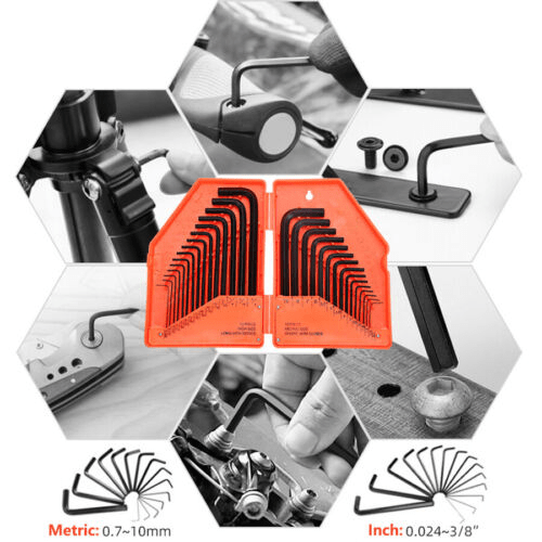 Orange Hexagonal Inch Metric Wrench Set L Type 30pcs | HomeDIYer - HomeDIYer