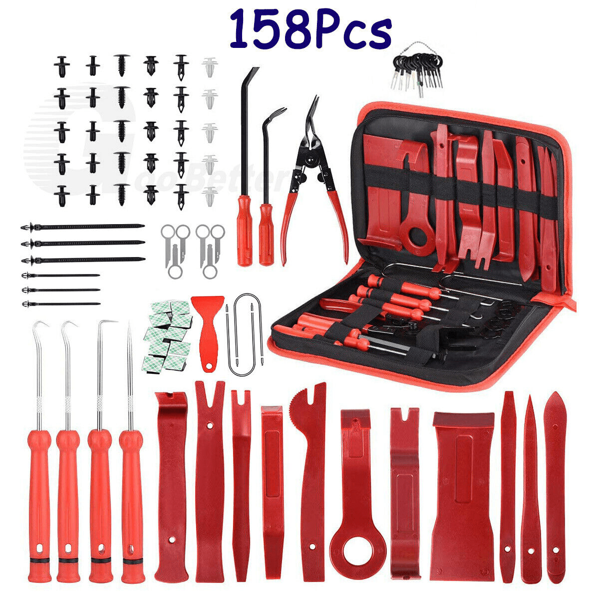 158x Car Door Plastic Trim Panel Dash Interior Installation Removal Pry Tool Set - HomeDIYer