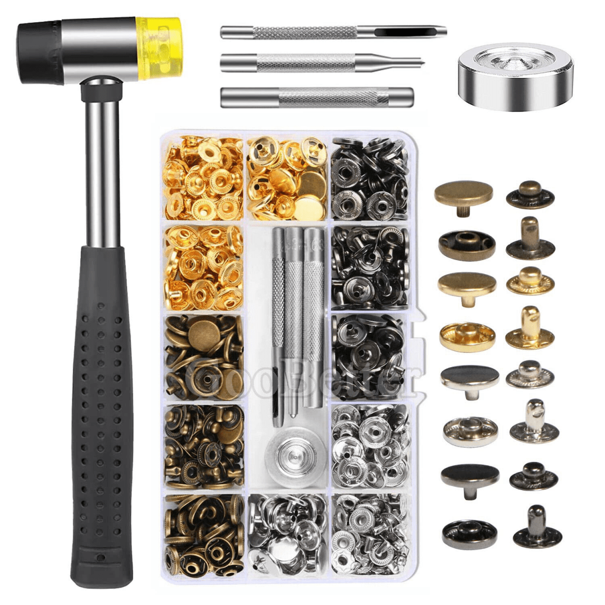 120 Sets of Copper Press Studs Set 12.5 Mm For Press Stud Pliers DIY Sewing Supplies Leather - HomeDIYer