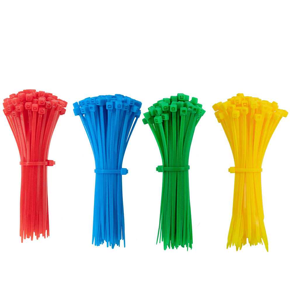 Coloured Cable Ties Nylon Zip Self locking Tie Length 100mm - 200mm - Best Quality - HomeDIYer