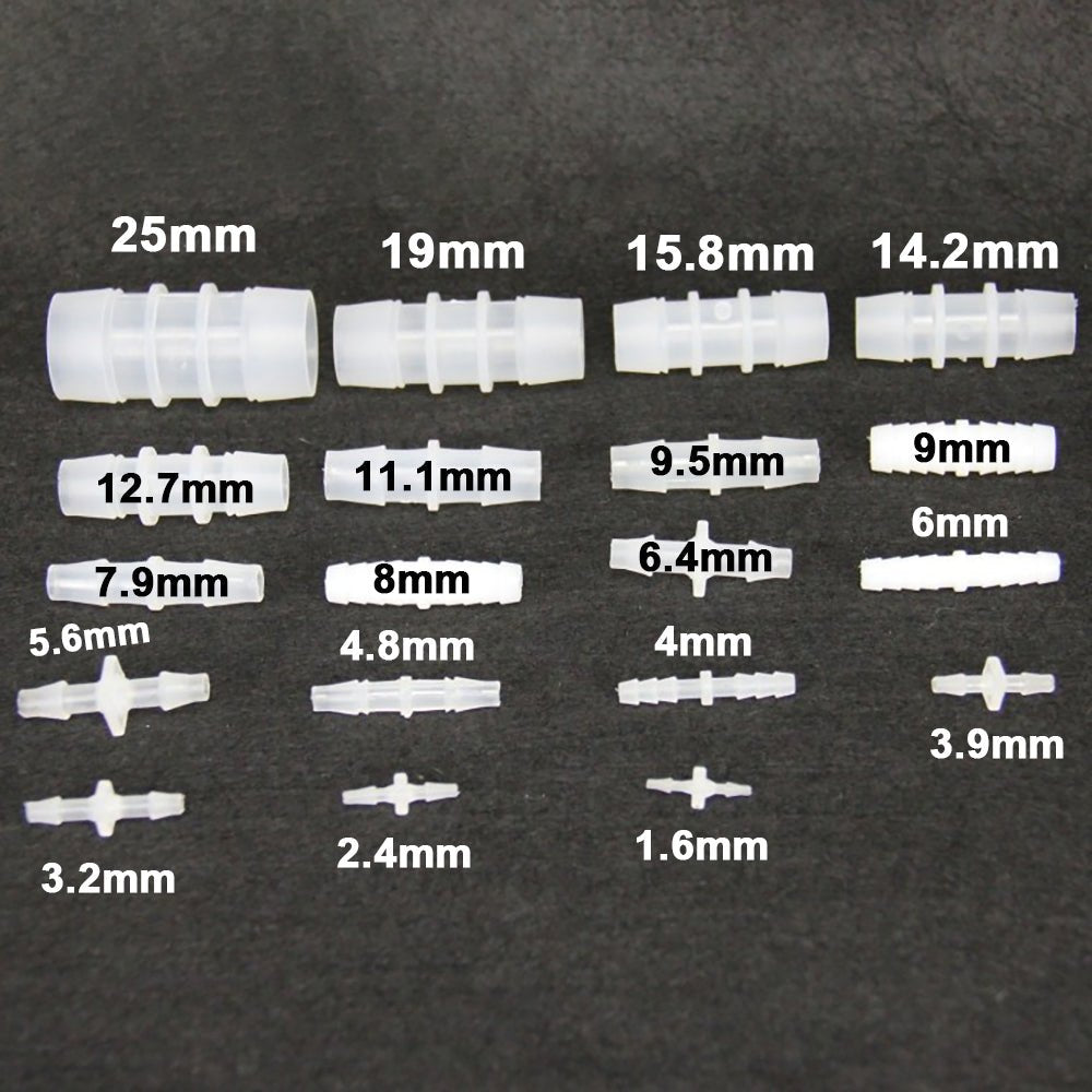 Equal Straight In - Line Hose Tube Pipe Connector Joiner Air Fuel Water 1.6 - 25mm - HomeDIYer