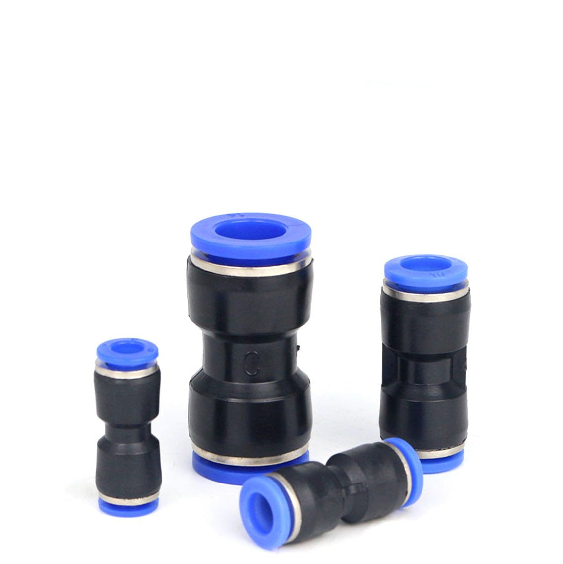 Pneumatic Straight Connectors Push To Connect Fitting Air Water Pipe 1/6" - 5/8" - HomeDIYer