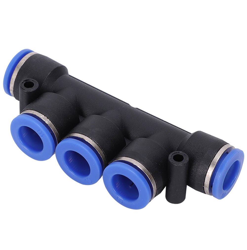 Pneumatic Fittings 5 WAY push - fit hose inline air - line connector 4,6,8,10,12mm - HomeDIYer