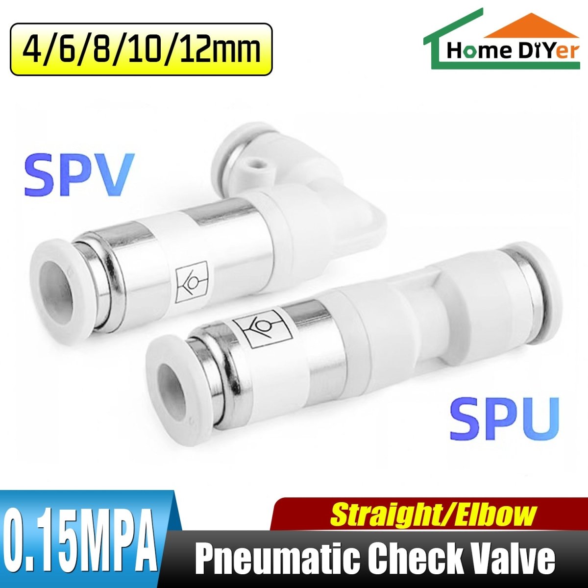 4mm - 12mm Push - Fit Check Valves | Quick Connect Fluid Control - HomeDIYer