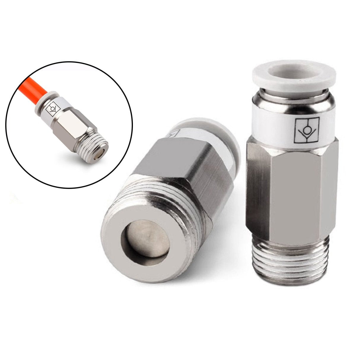 4 - 12mm Pneumatic Check Valve One Way Qucik Fitting Connector - Male Hex Stud - HomeDIYer