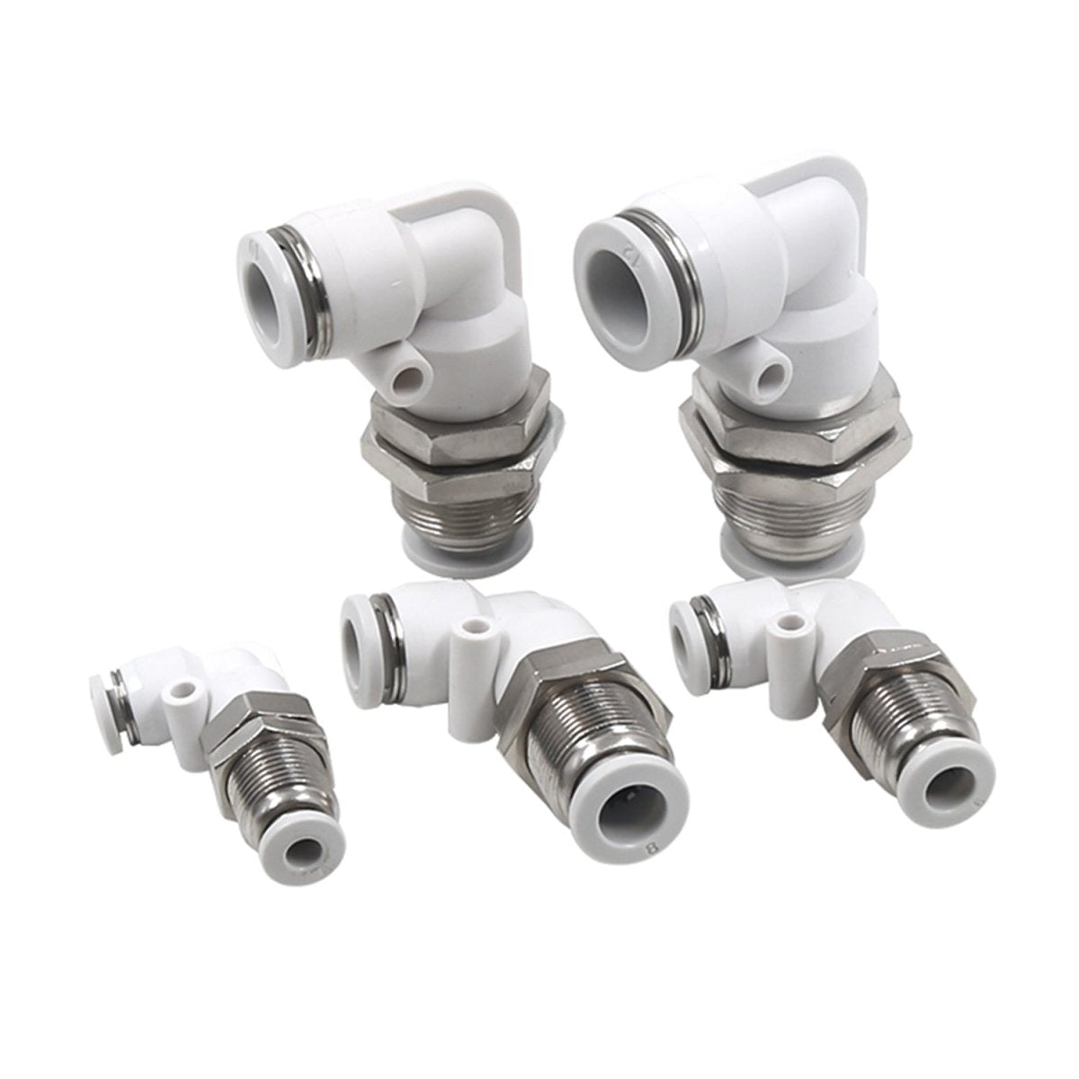 Pneumatic Push Fit Equal Connectors Bulkhead Elbow Speed Join Adaper L - Type - HomeDIYer