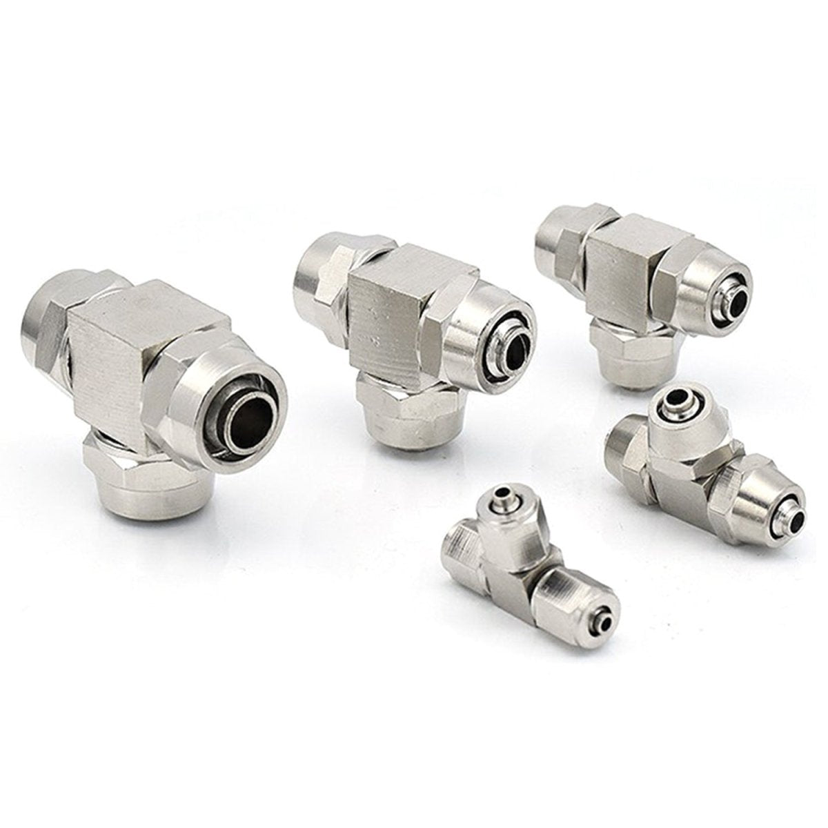 Pneumatic Push - In Fitting Brass/Stainless Steel Tee Joiner Qucik Connector - HomeDIYer