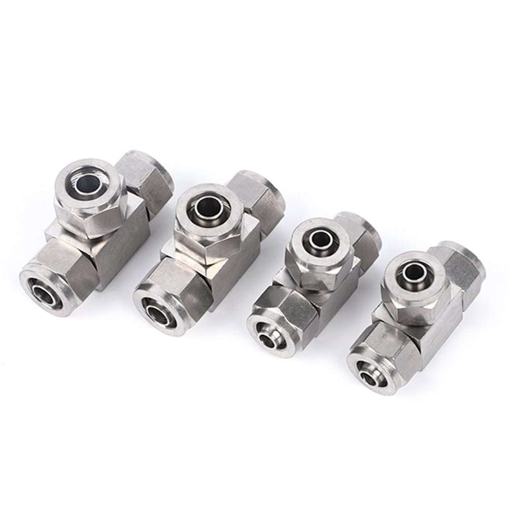 Pneumatic Push - In Fitting Brass/Stainless Steel Tee Joiner Qucik Connector - HomeDIYer