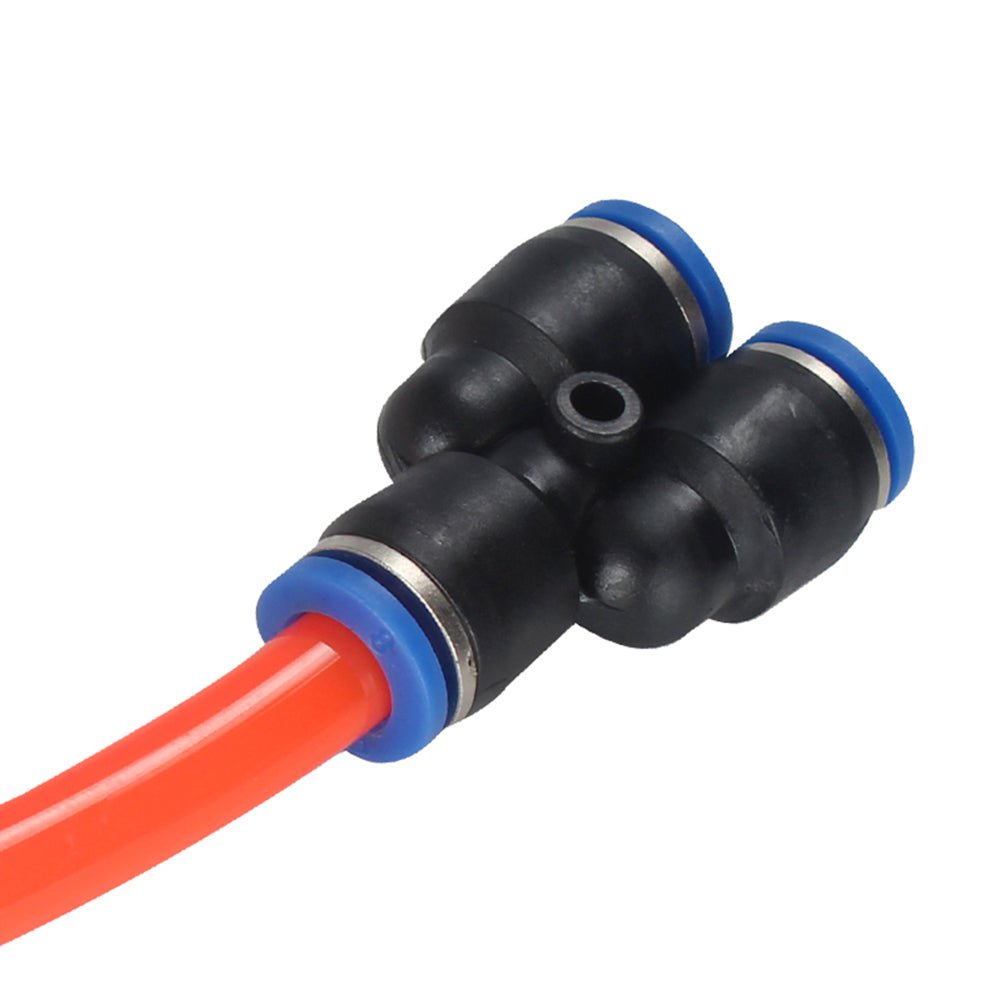 Pneumatic Equal Y Push In Fittings - Y Shape 3 Way Connector 4mm to 16mm - HomeDIYer