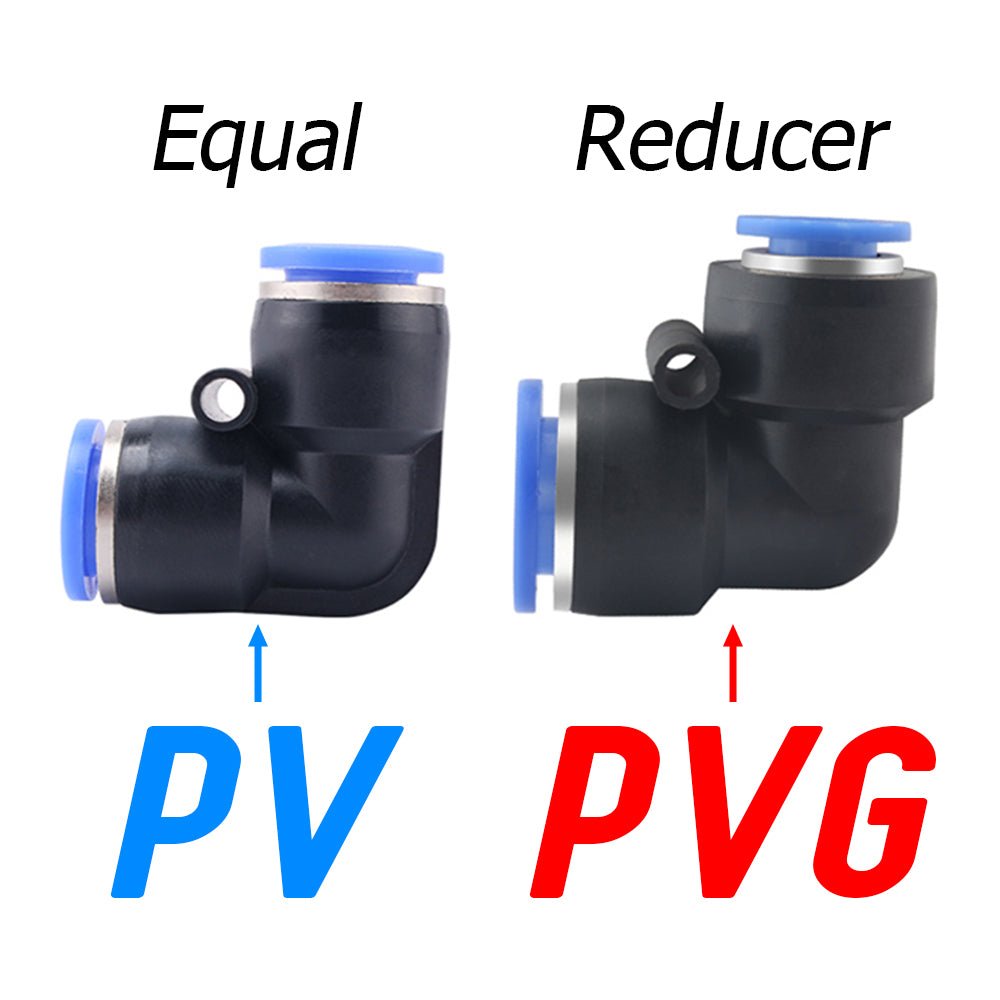 Equal/Reducer Elbow Push Fit Connectors Push In Fittings for Air Water Pipe - HomeDIYer