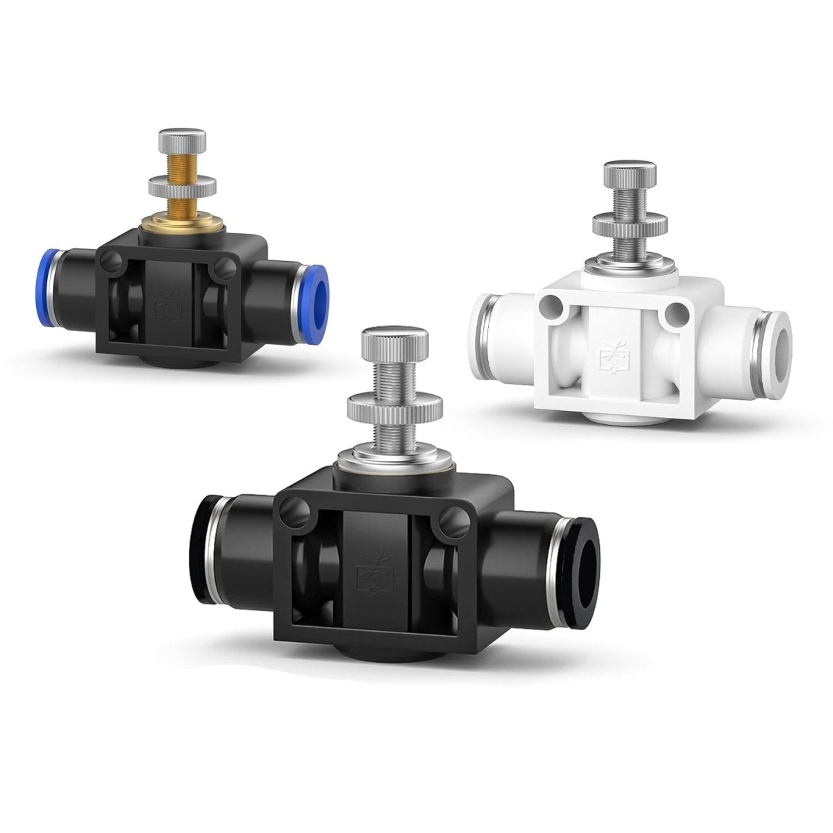 Flow Control Valve Pneumatic Regulator Throttle Push In Fitting 4 - 6 - 8 - 10 - 12mm - HomeDIYer