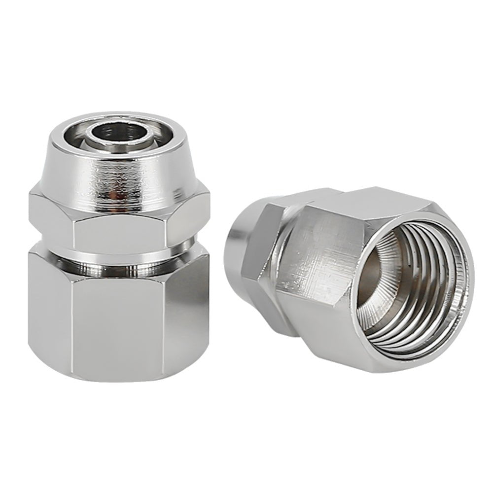 Pneumatic Straight Fittings Female Stud Quick Coupler Inline Push Fit Connector - HomeDIYer