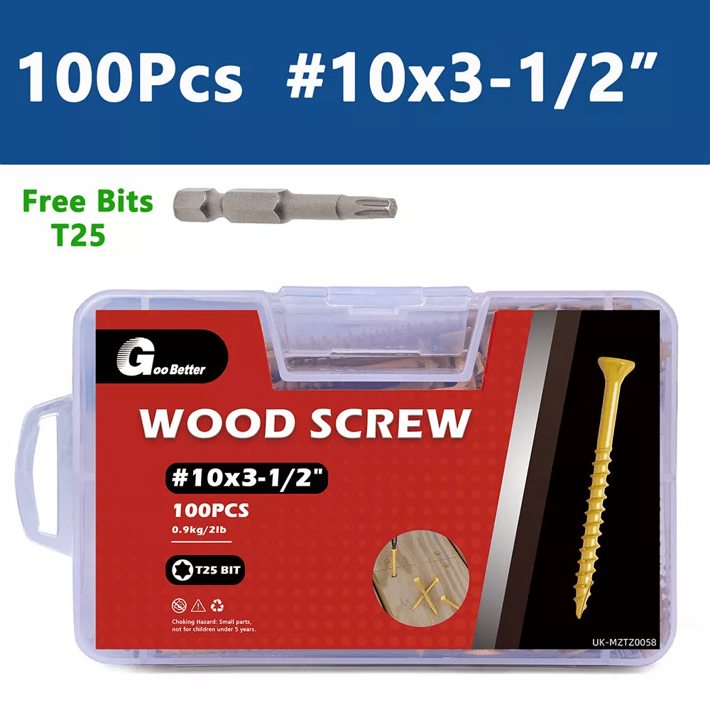 20 - 1000Pcs Deck Screws T25 Torx Self Tapping Wood Screws Exterior Deck Screws - HomeDIYer