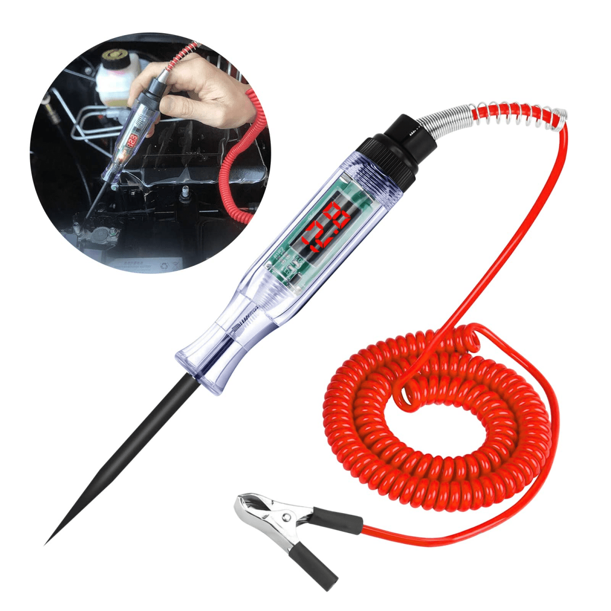 3 - 24V Car Digital Electric Voltage Circuit Tester Truck Automotive Light Test - HomeDIYer