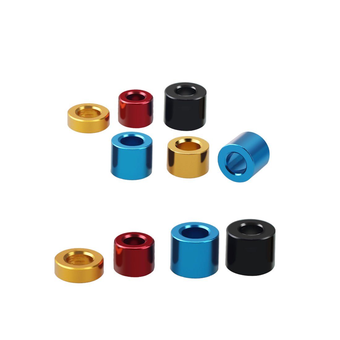 Aluminium Standoff Spacers ID M2.1mm - 3.1mm Anodised Stand Off Collar Spacer Bush - HomeDIYer