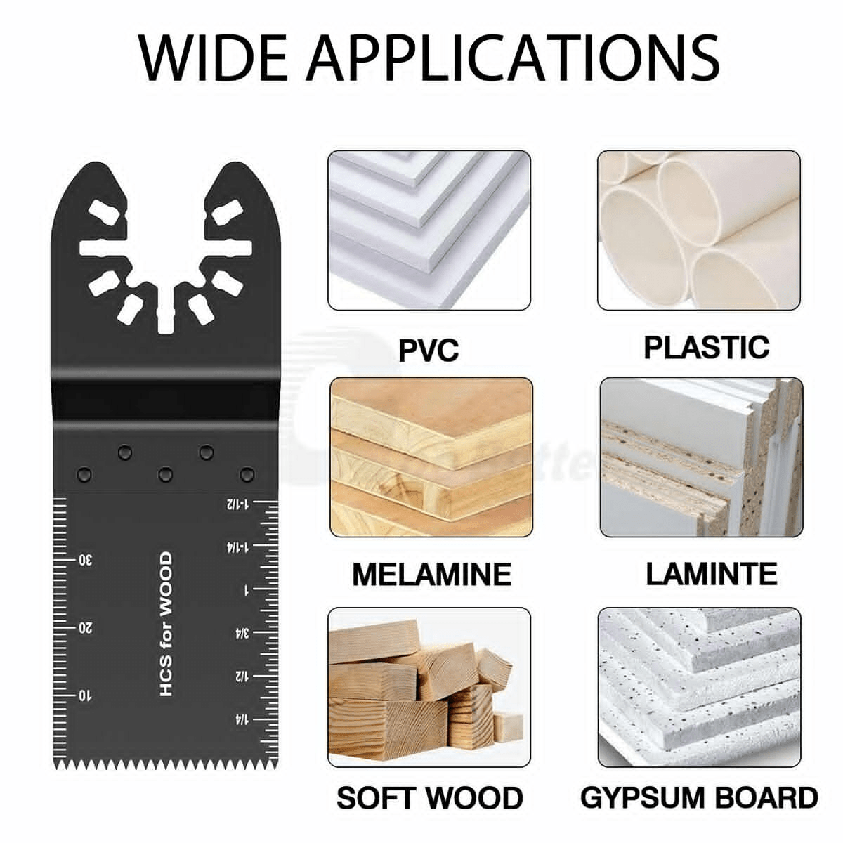 52x Universal Oscillating Multi Tool Blades Saw Blade 34mm Set Wood Metal Cutter - HomeDIYer