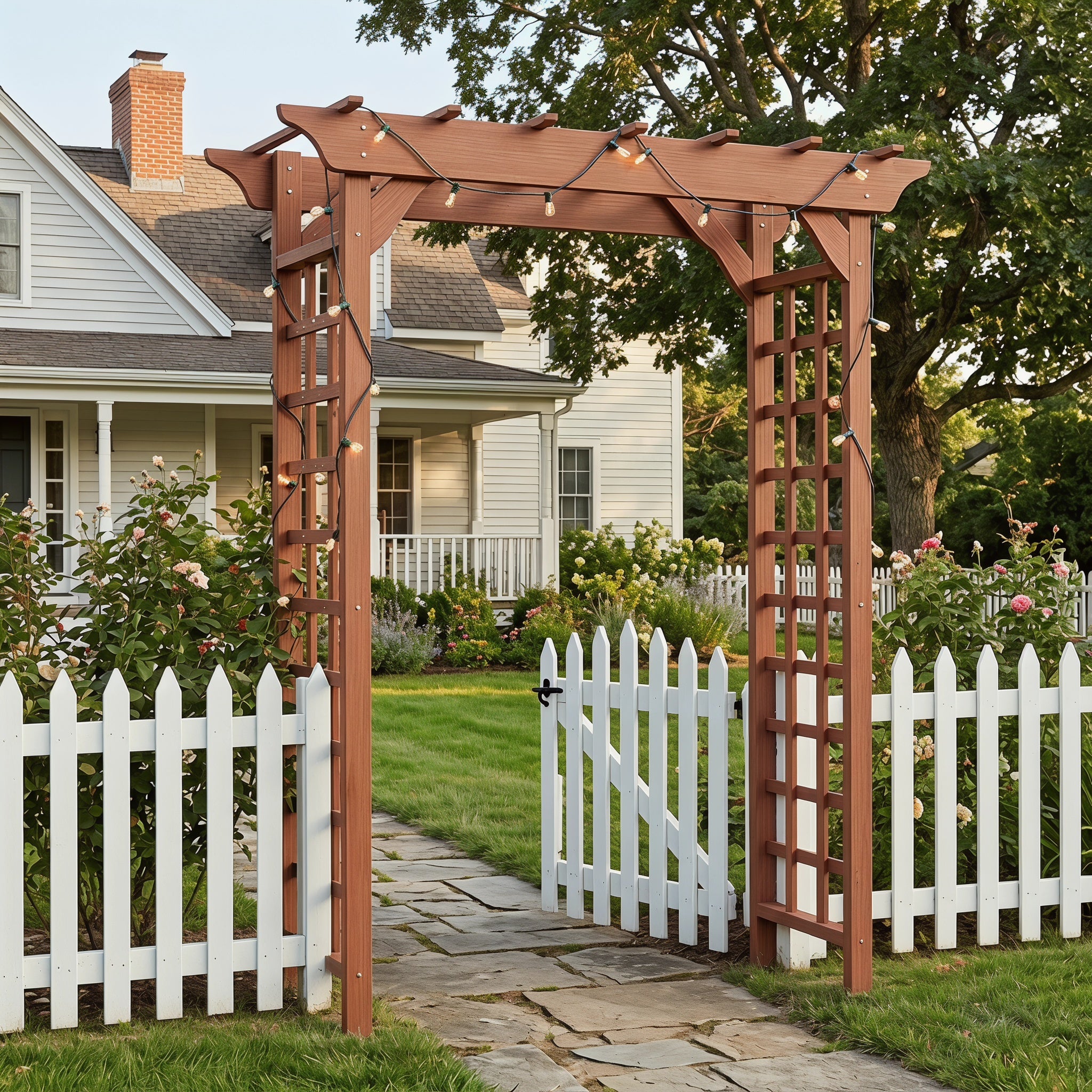 Wooden Arbor, Wedding Arch for Ceremony, Wood Trellis for Plant Climbing, Christmas Decor Pergola for Garden Backyard