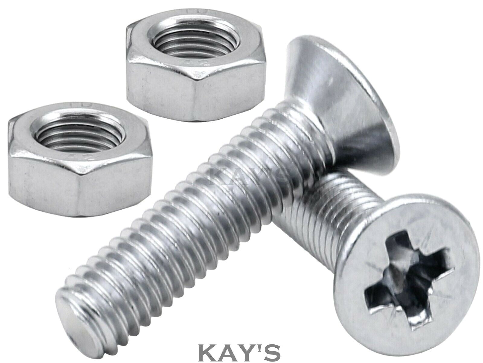 M3.5 Pozi Pan Head Machine Screws – A2 Stainless Steel (304), 10mm–100mm Lengths