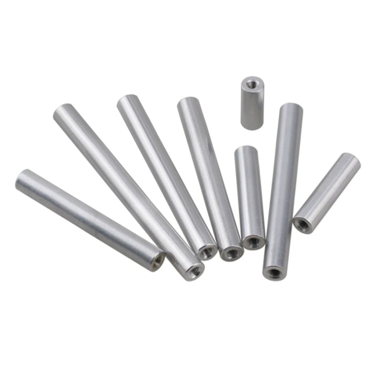 M2 M2.5 M3 Aluminum Alloy Thread Sleeve Rod Bar Stud Round Connector Tube Long Nuts - HomeDIYer
