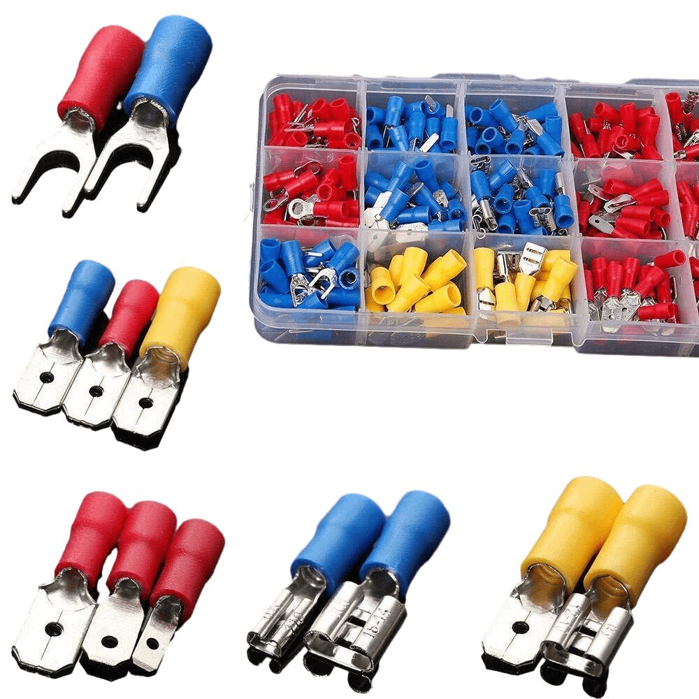 280pcs Assorted Insulated Electrical Wire Terminal Crimp Connector Spade Set Kit - HomeDIYer