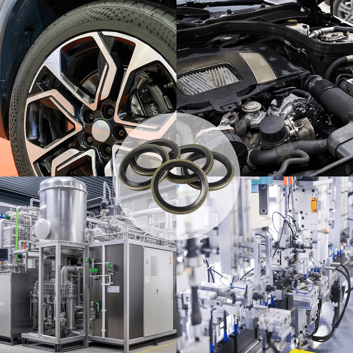 245x M6 - M30 Bonded Seal Washers Kit Sealing Washer Hydraulic Oil Petrol Washers - HomeDIYer