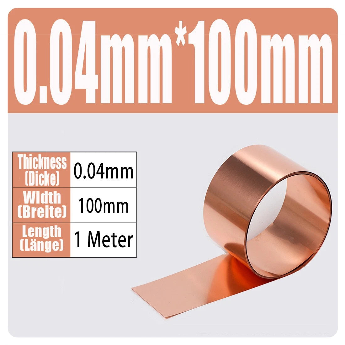 99.9% Flexible Pure Cu Metal Foil Plate Strip 0.01~1mm Thick Copper Sheet Roll