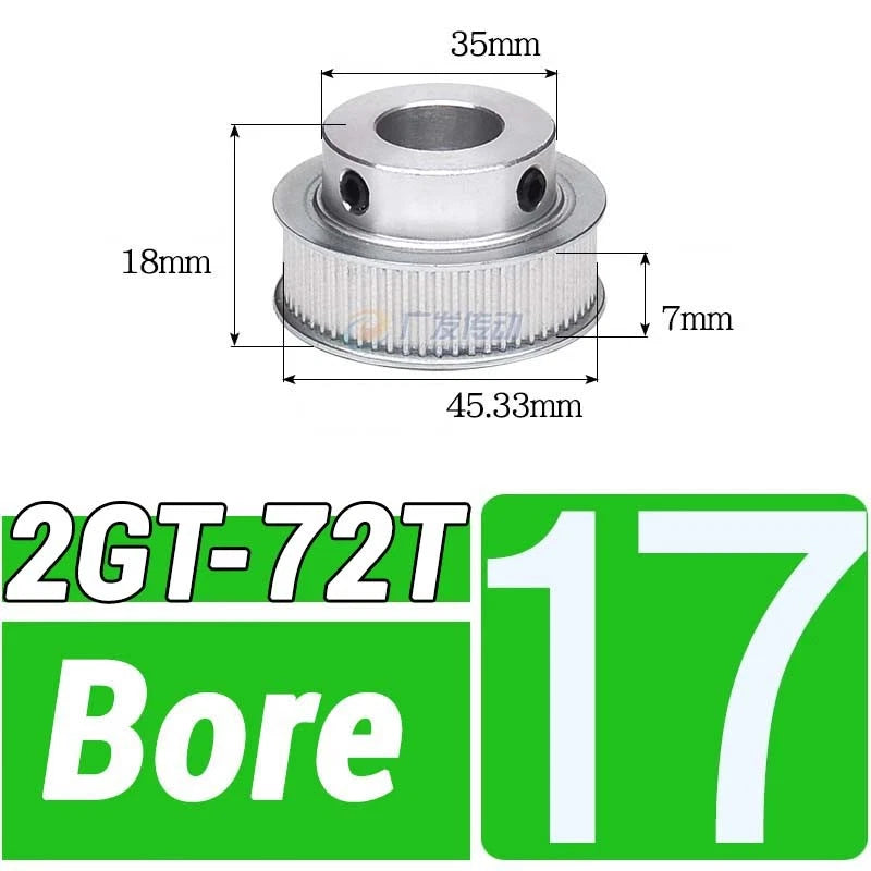 GT2 Timing Belt Pulley 16-100 Teeth 6-10mm Teeth Width Bore 3mm-25mm For 3D