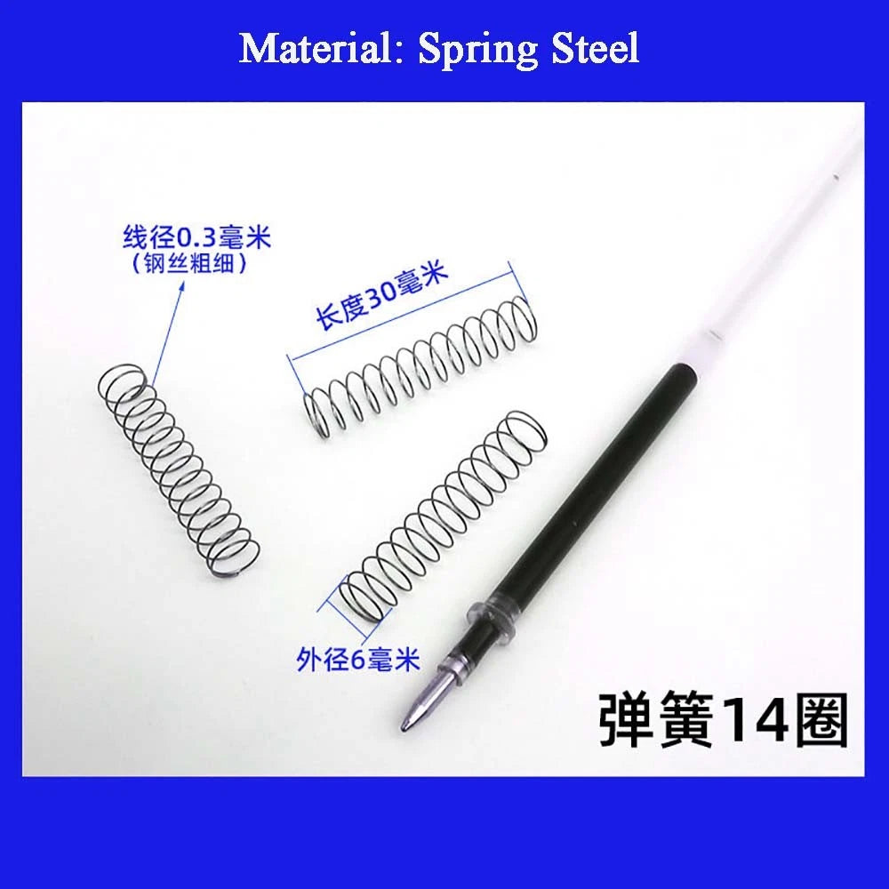Spring Steel Small Compression Spring 0.2/0.3/0.4mm Wire Diameter 3-50mm Length