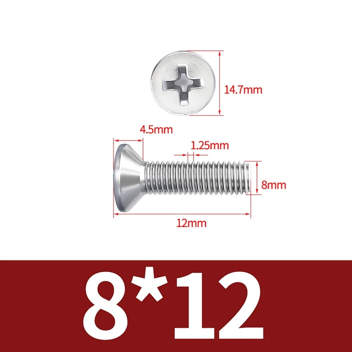 M3–M10 Phillips Countersunk Machine Screws – A2 Stainless Steel, Flat Head, Fully Threaded (3–100mm Overall Length) - HomeDIYer