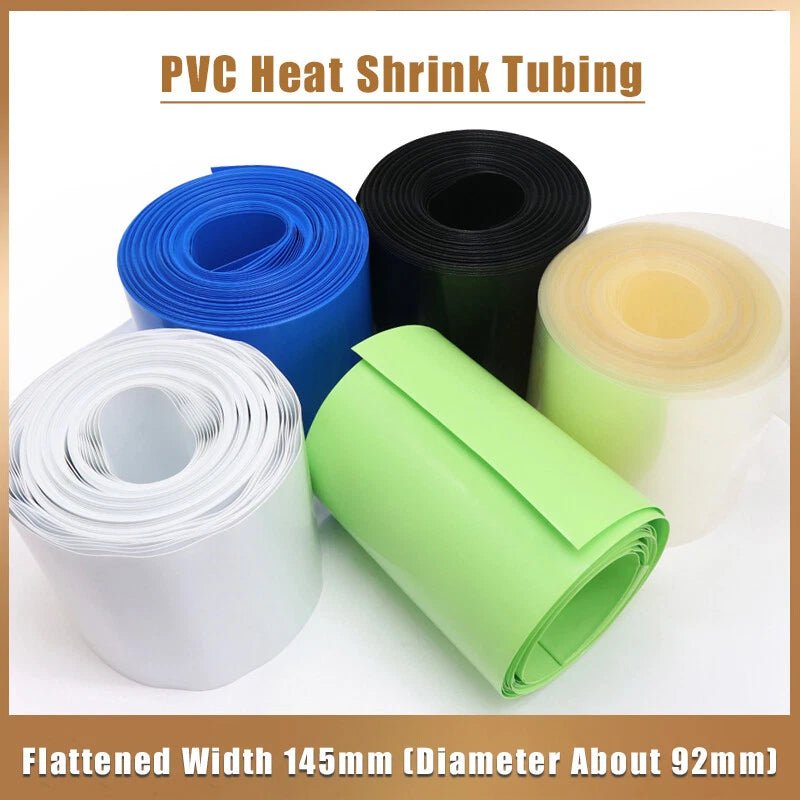 PVC Heat Shrink Tubing 145mm Wide – Battery Wrap & Wire Insulation Sleeve - HomeDIYer