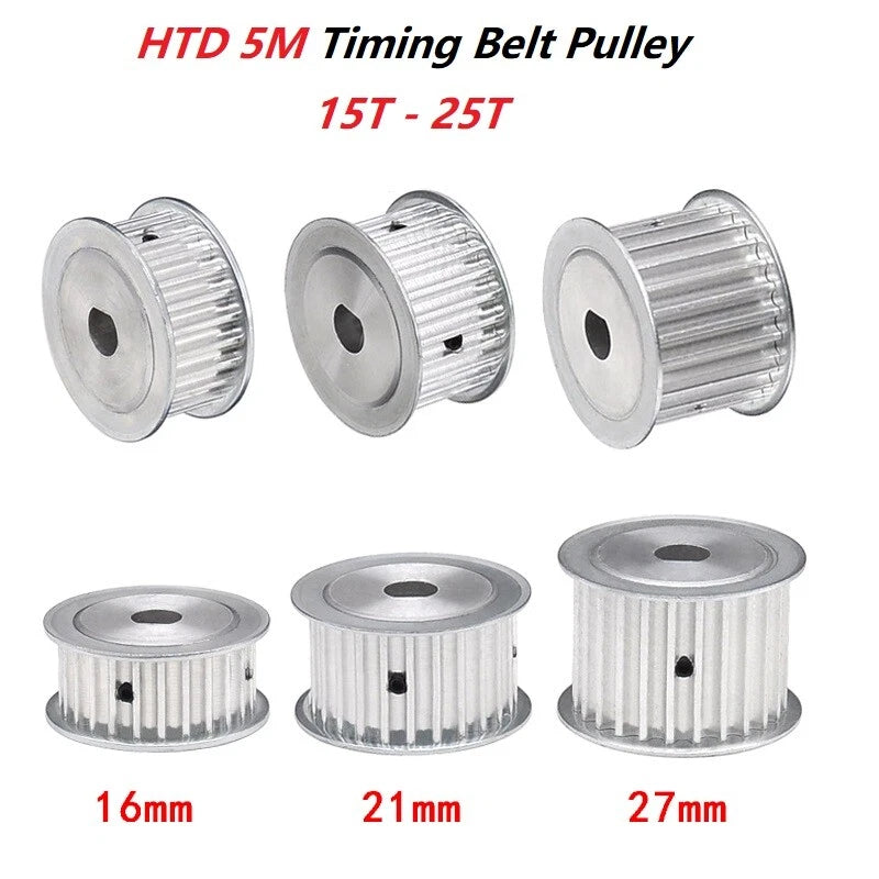 5M Timing Belt Pulley Pitch 5mm 15 - 25T Width 16mm/21mm/27mm for CNC Step Motor