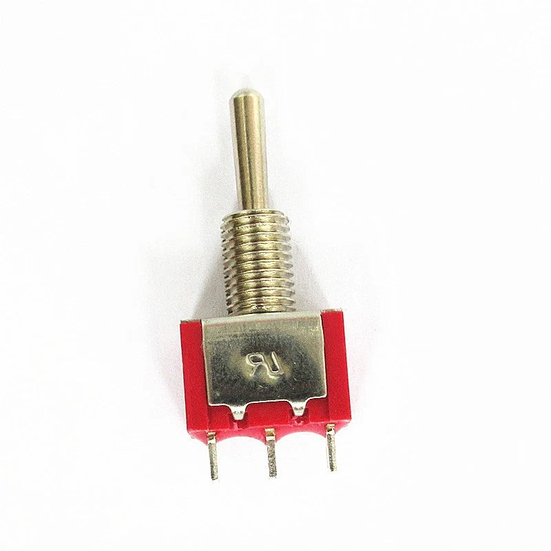 Mini Toggle Switch SPDT 3-Position (ON)-OFF-(ON) MTS-123 5A 125V AC — 10-Pack