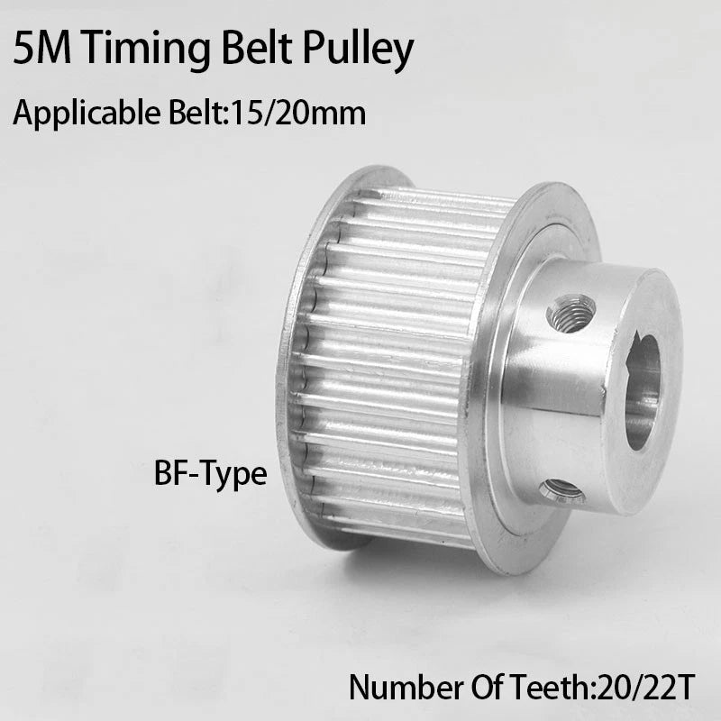 5M BF-Type Timing Belt Pulley 20T/22T Synchronous Wheel For 15mm/20mm Width Belt