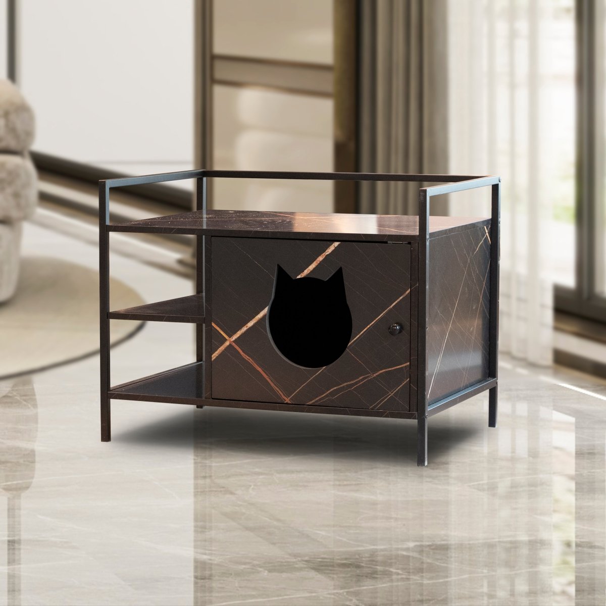 Cat Litter Box Furniture Hidden Litterbox Enclosures - HomeDIYer