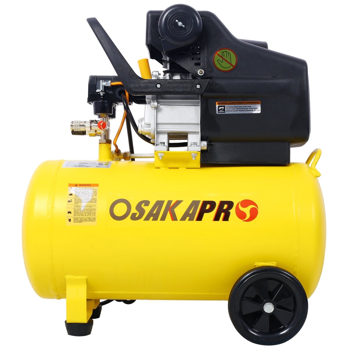 4.5HP Portable 13 Gallons Oil - Lubricated Air Compressor Tank Ultra Quiet Horizontal Tank Adjustable Pressure with Built - in Wheel - HomeDIYer