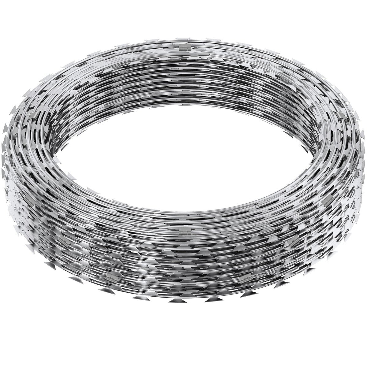 VEVOR Razor Wires, 147 ft Razor Barbed Wire, 3 Rolls Razor Wire Fencing Razor Fence, Double Spiral Razor Ribbon Barbed Wire Galvanized Razor Wire Fence, Rolls Razor for Garden - HomeDIYer