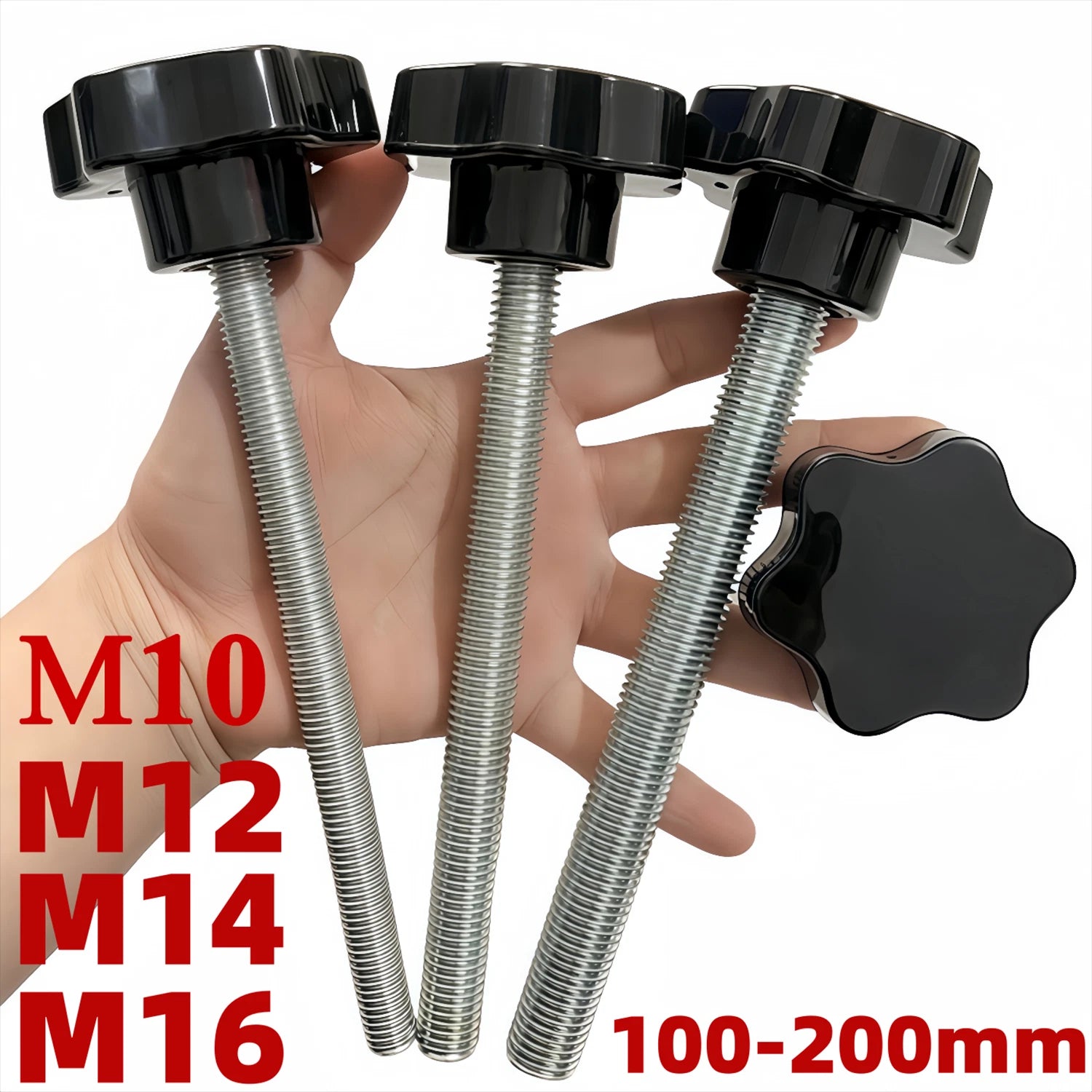 Star Knob Thumb Screws — Clamping Bolts with Hand Grip M10 M12 M14 M16