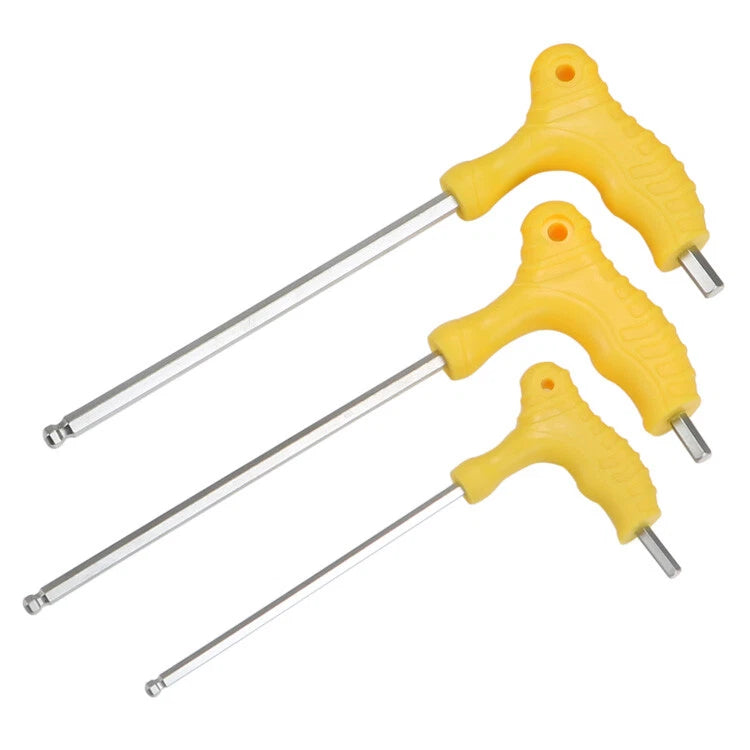 2mm-12mm T-Handle Allen Hex Wrench Key Ball End Hexagon Metric Allan Wrench CR-V