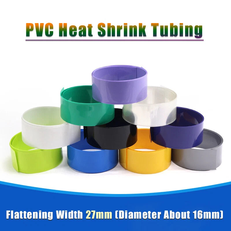 27mm PVC Heat Shrink Tubing — Wire & Battery Sleeve Protector