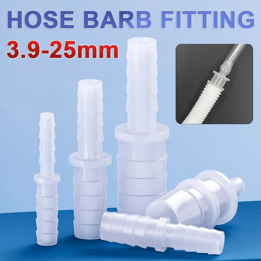 Plastic Straight Barbed Connector Reducer Joiner Tubing Pipe Hose Fitting Water