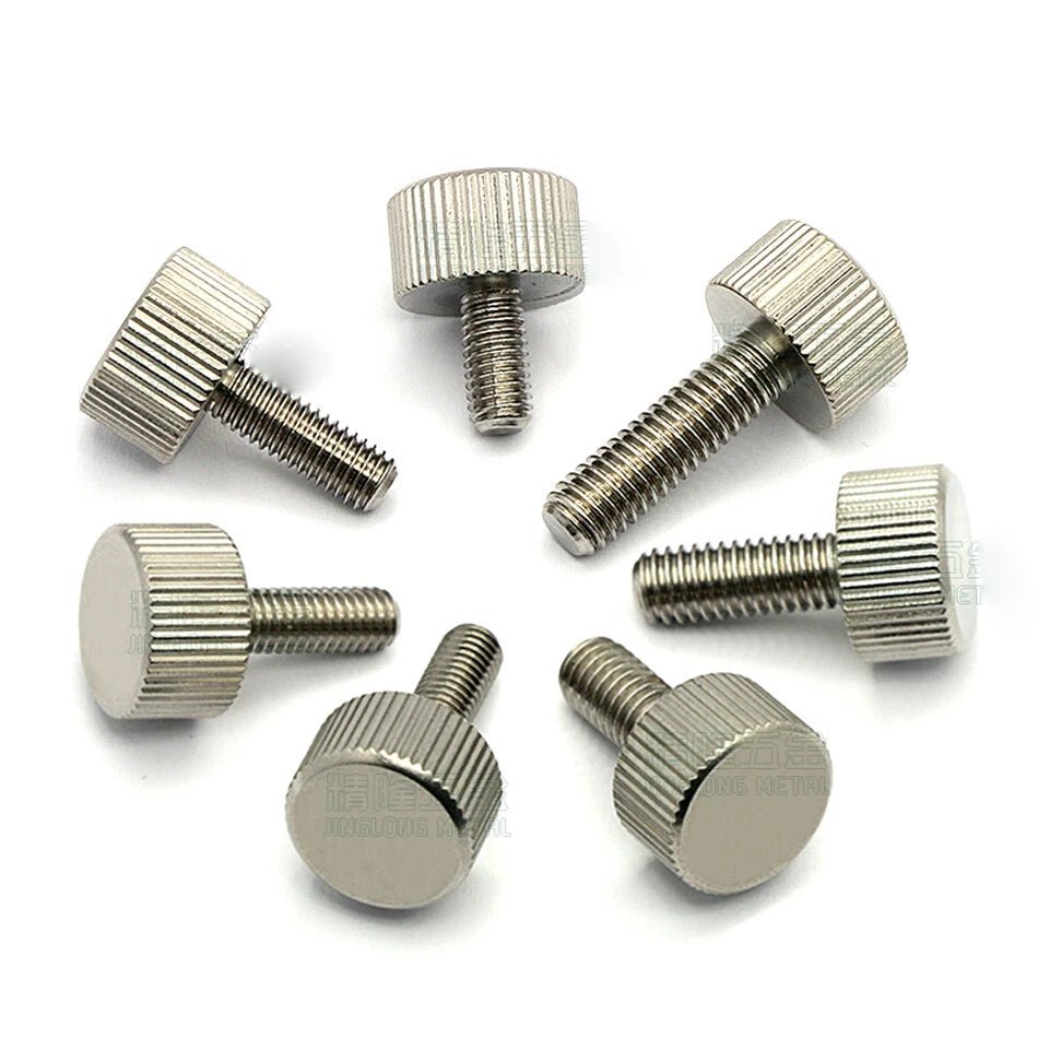 M5 & M6 Knurled Thumb Screws – 303 Stainless Steel Hand Grip Knob Bolts (10–25mm Thread Lengths) - HomeDIYer