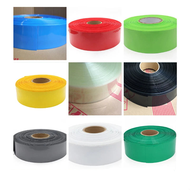 PVC Heat Shrink Tubing 242mm Flat Width — Battery Sleeve Insulation Protection